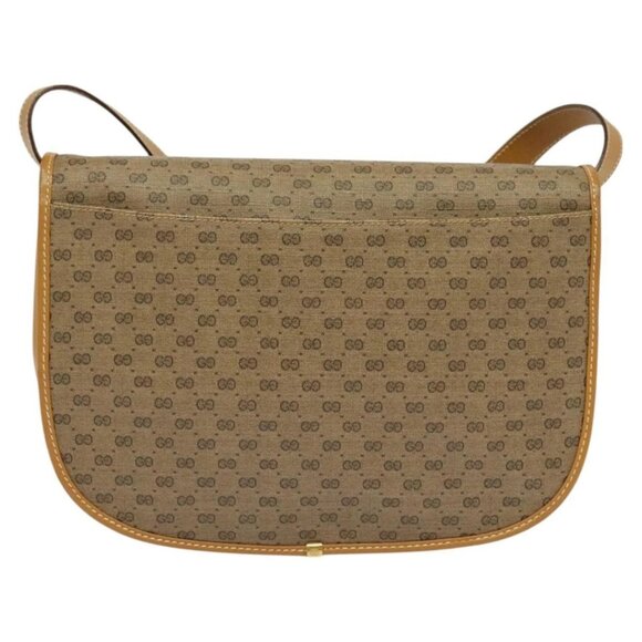GUCCI Micro GG Supreme Shoulder Bag PVC Beige Gold Auth th6085 - Picture 2 of 16